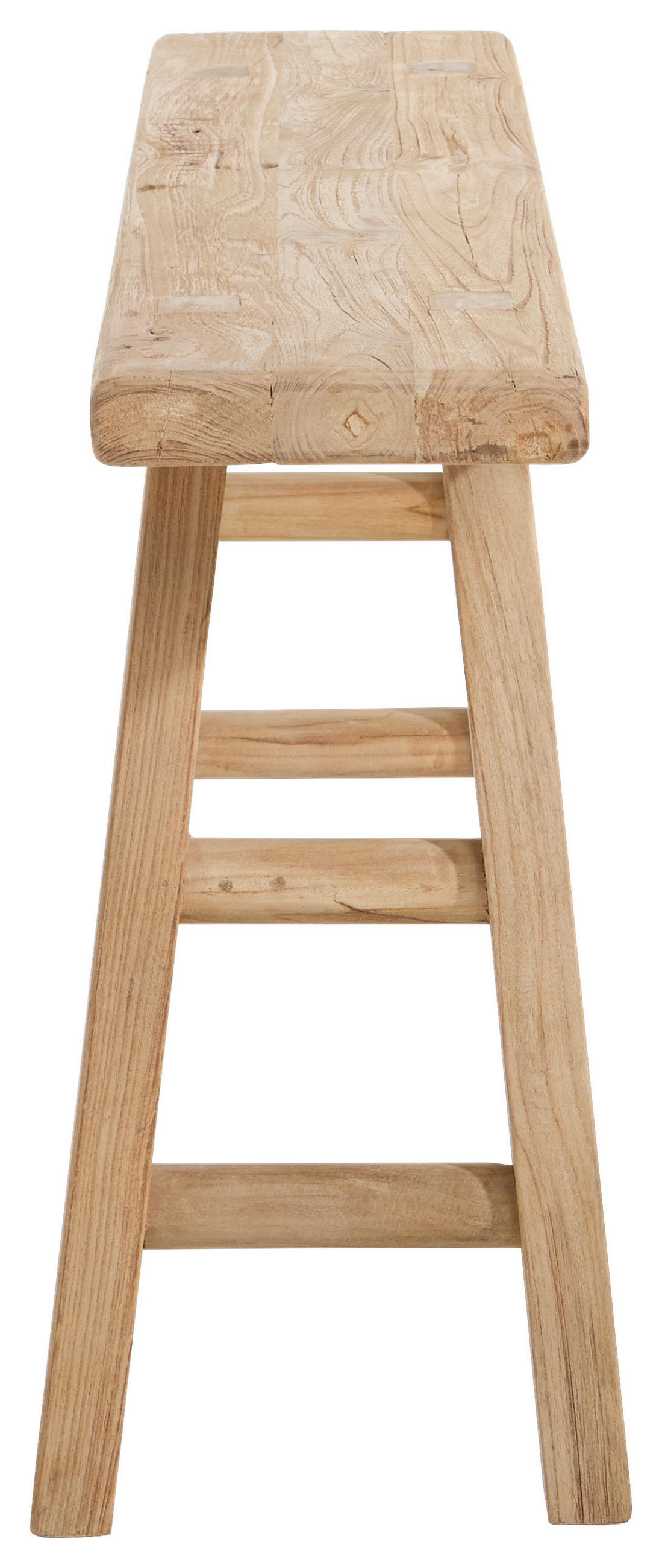 HOCKERBANK 120/50/25 cm Naturfarben Recyclingholz vollmassiv  - Naturfarben, Design, Holz (120/50/25cm) - Livetastic