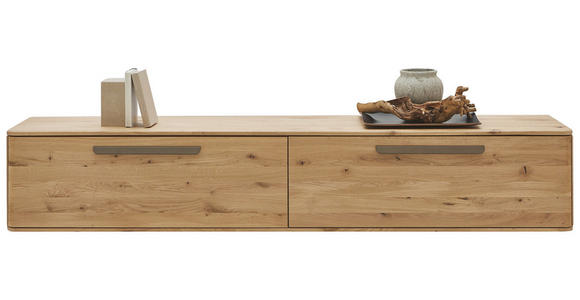 LOWBOARD  211,9/37/37,1 cm  Typenauswahl, umfangreiches Zubehör erhältlich, hängend  - Wildeiche/Bronzefarben, Natur, Holz/Metall (211,9/37/37,1cm) - Valnatura