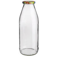 FĽAŠA NA ŠŤAVU 1 l - viacfarebná/číra, Basics, sklo (8,1/2,55/8,1cm)