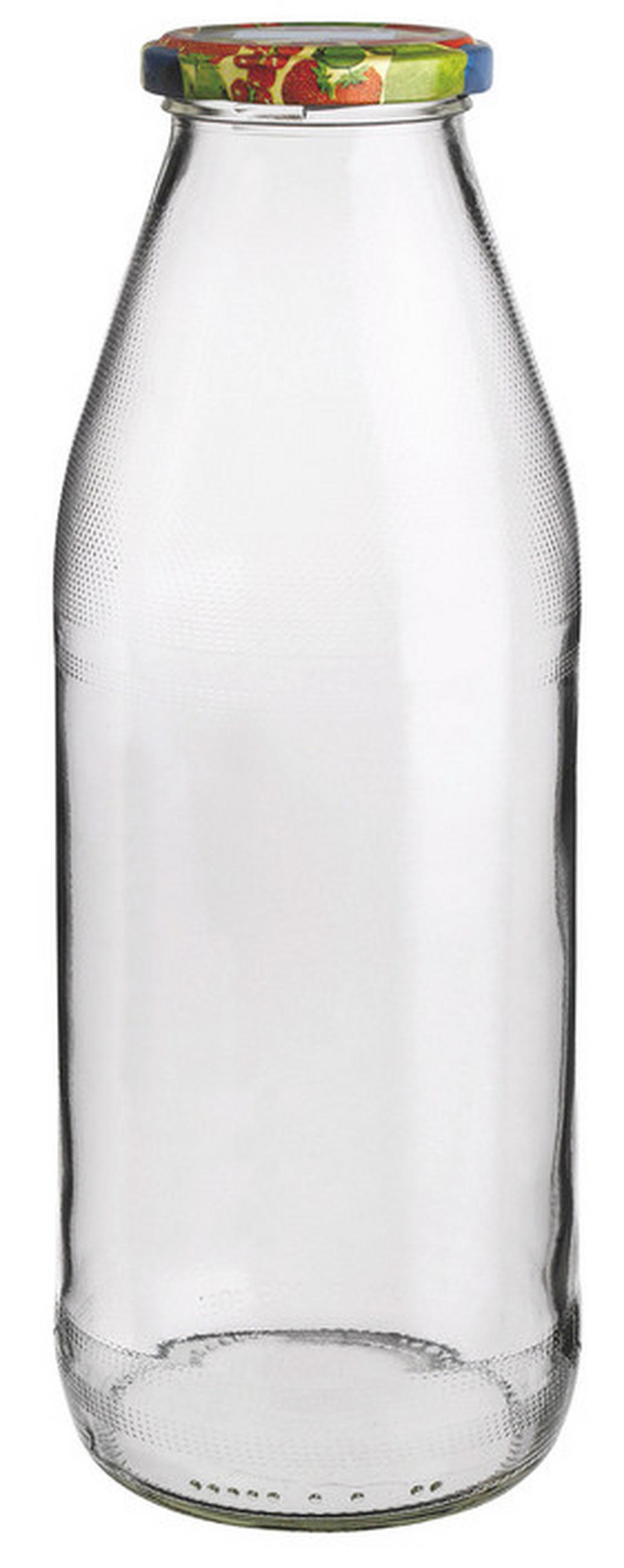 FĽAŠA NA ŠŤAVU 1 l - viacfarebná/číra, Basics, sklo (8,1/2,55/8,1cm)