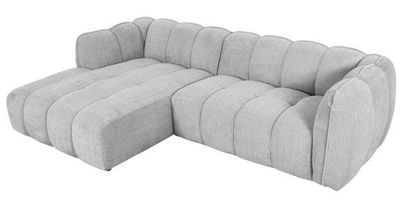 ECKSOFA in Chenille Hellgrau 172/272 cm - Hellgrau/Schwarz, KONVENTIONELL, Kunststoff/Textil (172/272cm) - Carryhome