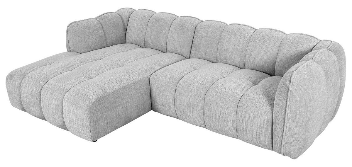 HÖRNSOFFA i chenille ljusgrå  - ljusgrå/svart, Klassisk, textil/plast (172/272cm) - MID.YOU