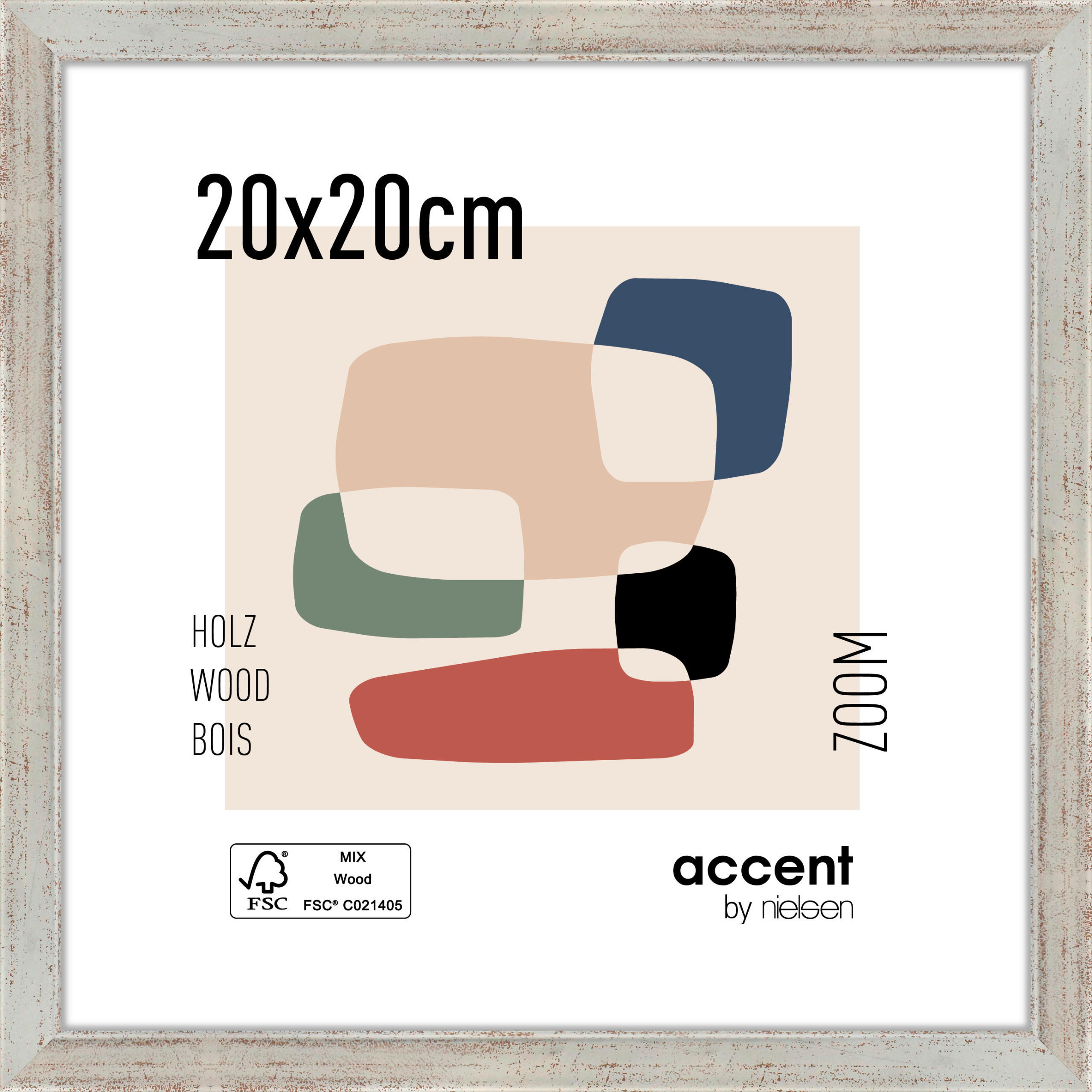 BILDERRAHMEN 22,5/22,5 cm  - Silberfarben, Basics, Holzwerkstoff (22,5/22,5cm)