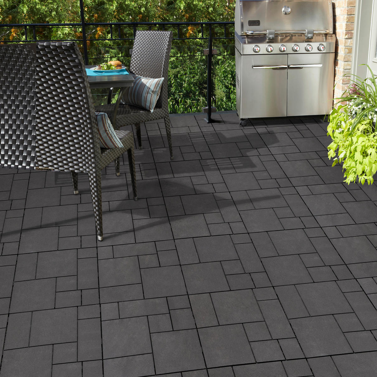 TERRASSENFLIESE GRAPHITE 30X30CM 6-ER SET  - Graphitfarben, MODERN, Kunststoff (31,8/31,8/8,3cm)