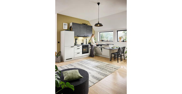 ECKKÜCHE XO 21 305/245 cm  in Hellgrau, Dunkelgrau  - Dunkelgrau/Hellgrau, Design, Holzwerkstoff/Metall (305/245cm) - Xora