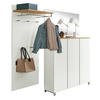 GARDEROBE 3-teilig  in 210/195/37 cm  - Eichefarben/Silberfarben, Design, Holz/Holzwerkstoff (210/195/37cm)