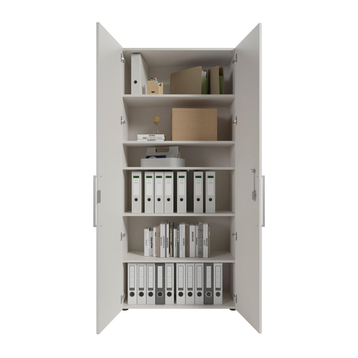 AKTENSCHRANK Weiß  - Weiß, MODERN, Holzwerkstoff (89,8/201/42,9cm) - Novel