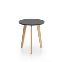 COUCHTISCH rund Schwarz  - Eichefarben/Schwarz, Design, Holz/Holzwerkstoff (50/45,8/50cm) - MID.YOU