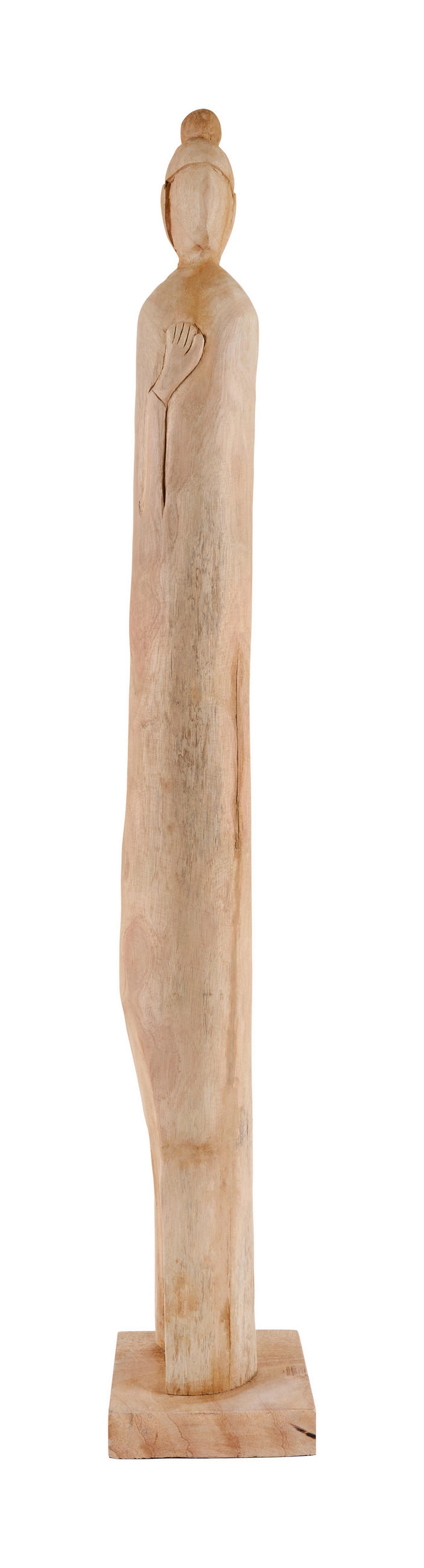 Sculptură - culoare natur, Trend, lemn (14/95/14cm) - Ambia Home