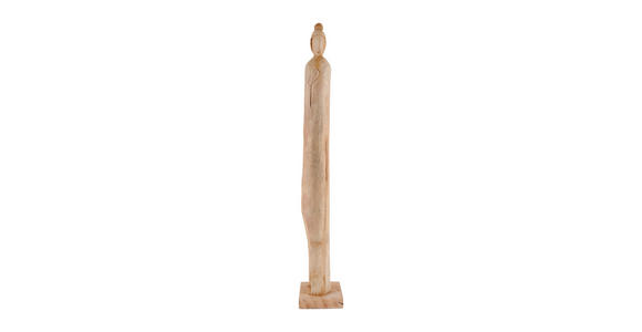 SKULPTUR - Naturfarben, Trend, Holz (14/95/14cm) - Ambia Home