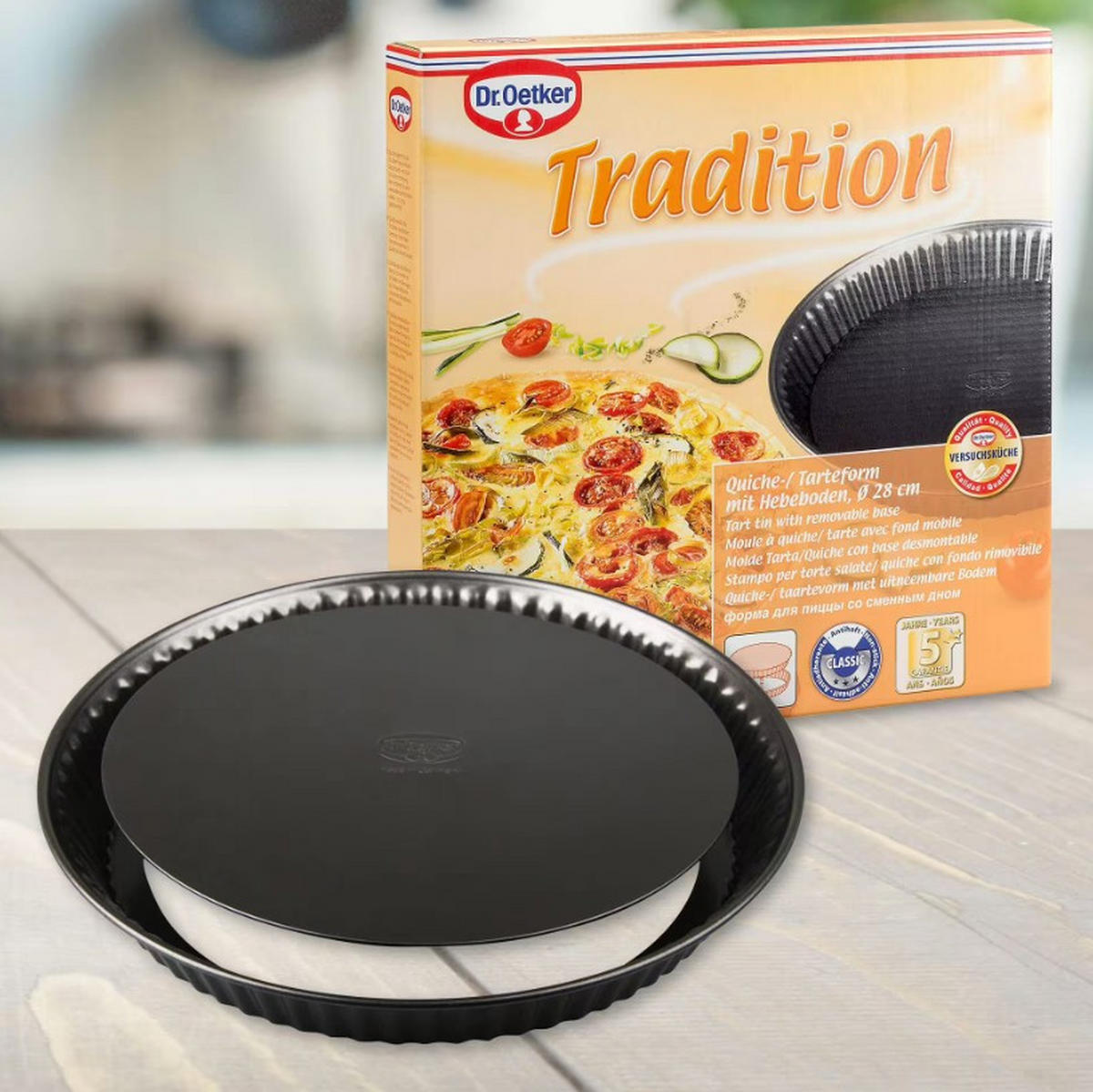 BACKFORM  - Dunkelgrau, Basics, Metall (28/4,5cm) - Dr.Oetker