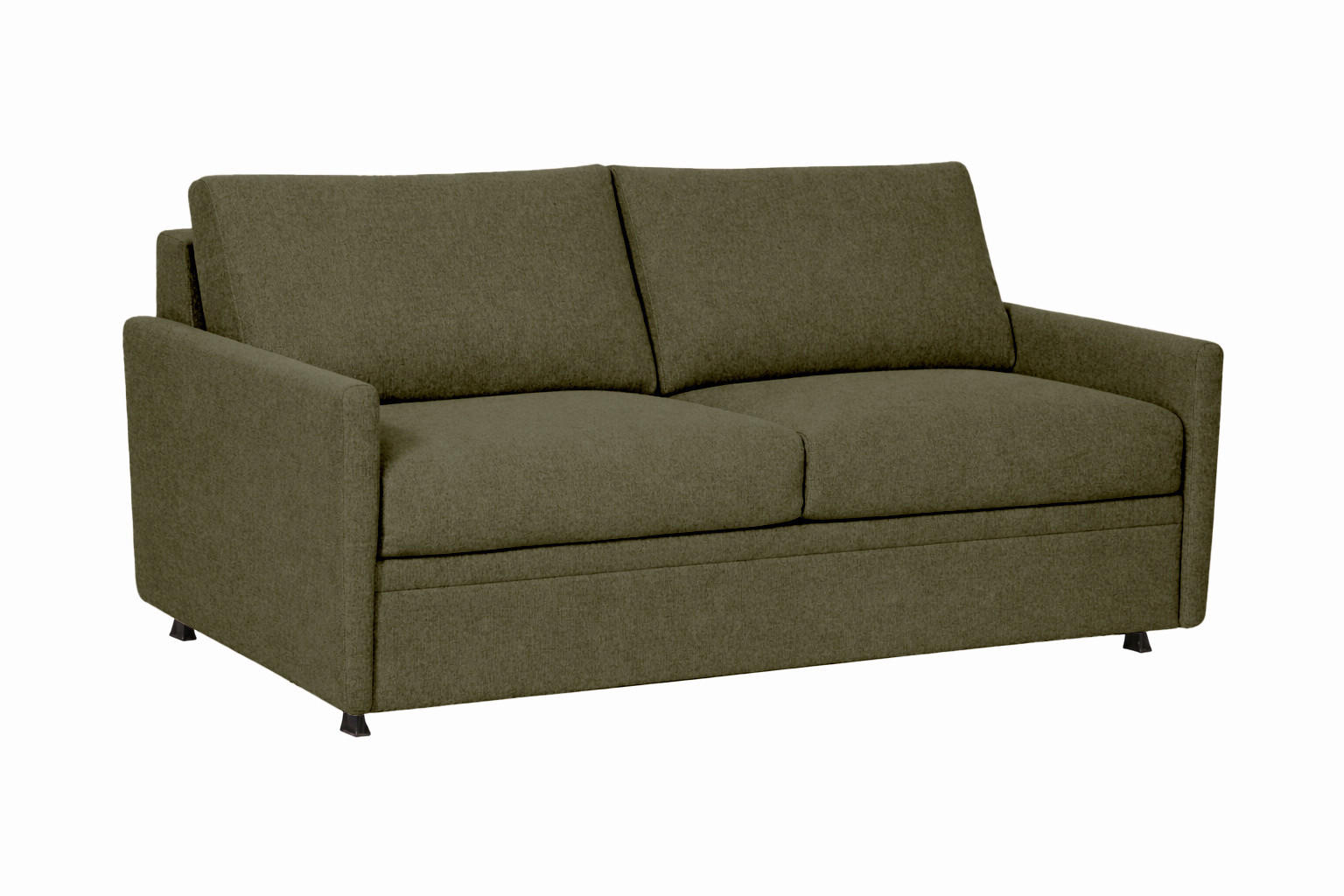 SCHLAFSOFA Chenille Grün  - Schwarz/Grün, Design, Textil (176/80/95cm) - Livetastic