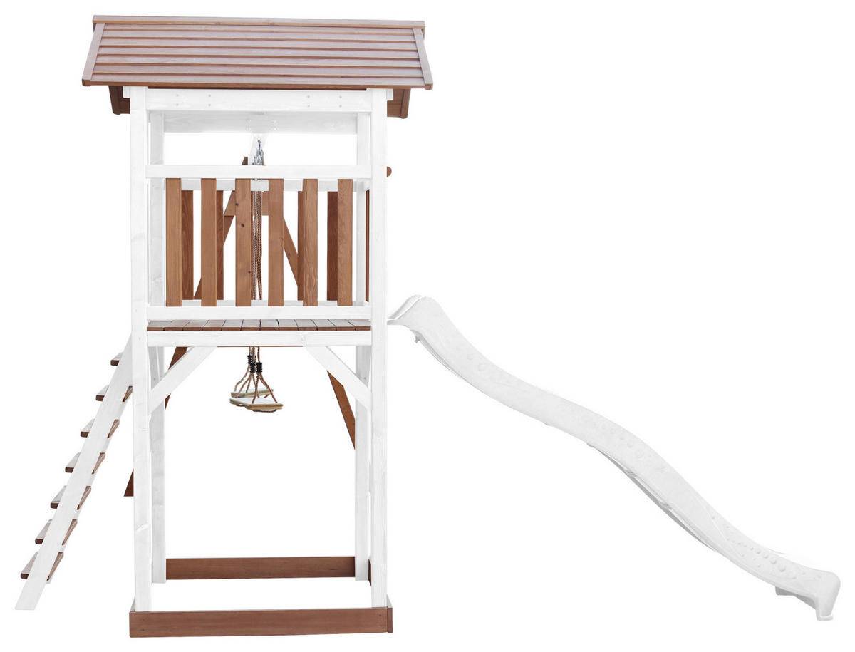 SPIELTURM 356,6/241,9/349 cm  - Weiss/Braun, Konventionell, Holz/Kunststoff (356,6/241,9/349cm)