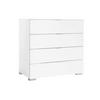 KOMMODE 80/77/40 cm  in Weiss  - Weiss/Alufarben, Basics, Holzwerkstoff/Kunststoff (80/77/40cm) - Moderano