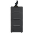 KOMMODE in 45/101/40,5 cm - Anthrazit/Alufarben, Design, Glas/Holzwerkstoff (45/101/40,5cm) - Voleo