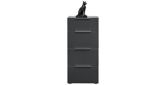 KOMMODE in 45/101/40,5 cm - Anthrazit/Alufarben, Design, Glas/Holzwerkstoff (45/101/40,5cm) - Voleo
