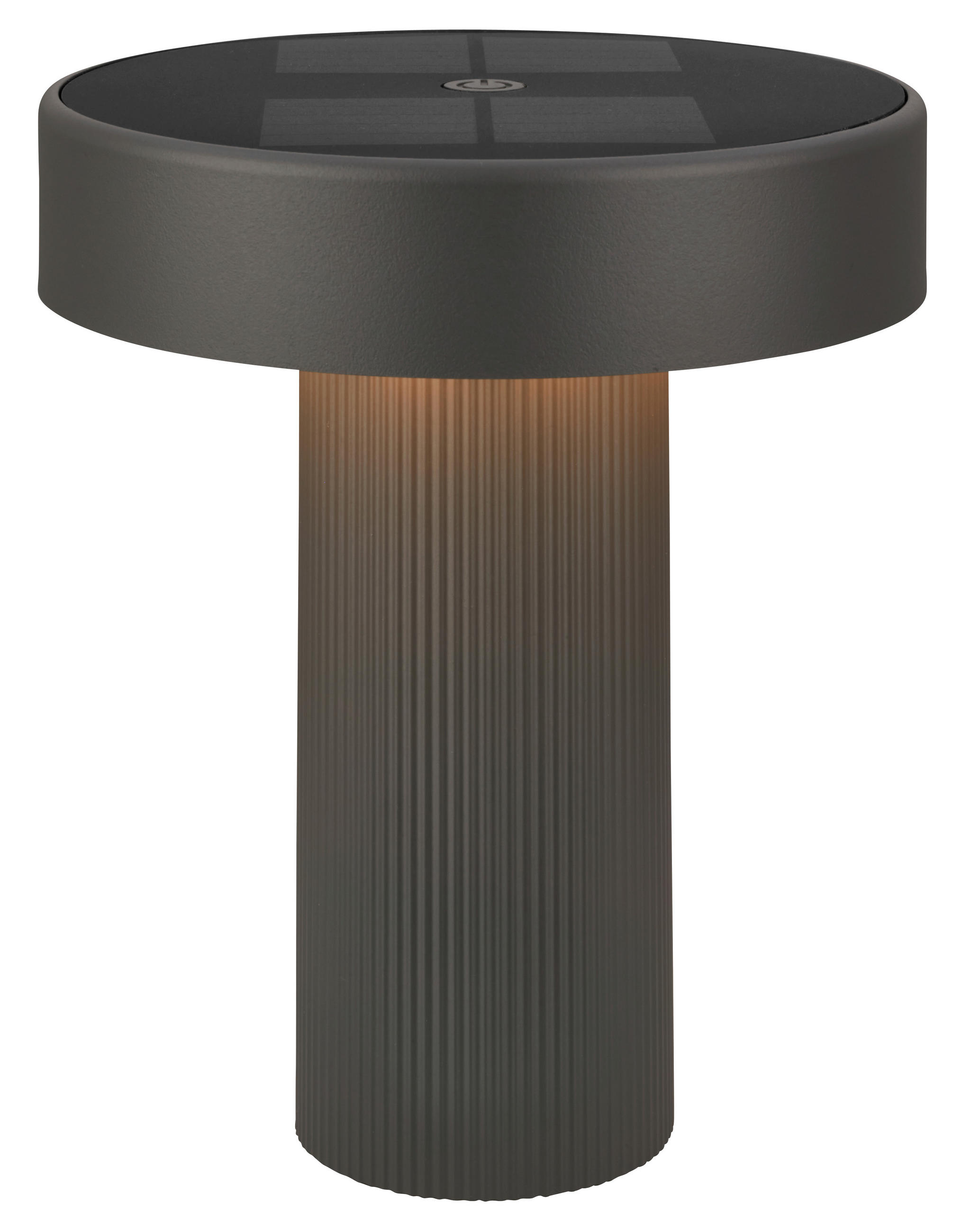 AKKU-TISCHLEUCHTE 16/20 cm  - Anthrazit, Design, Kunststoff (16/20cm)