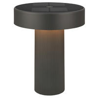 AKKU-TISCHLEUCHTE 16/20 cm  - Anthrazit, Design, Kunststoff (16/20cm)