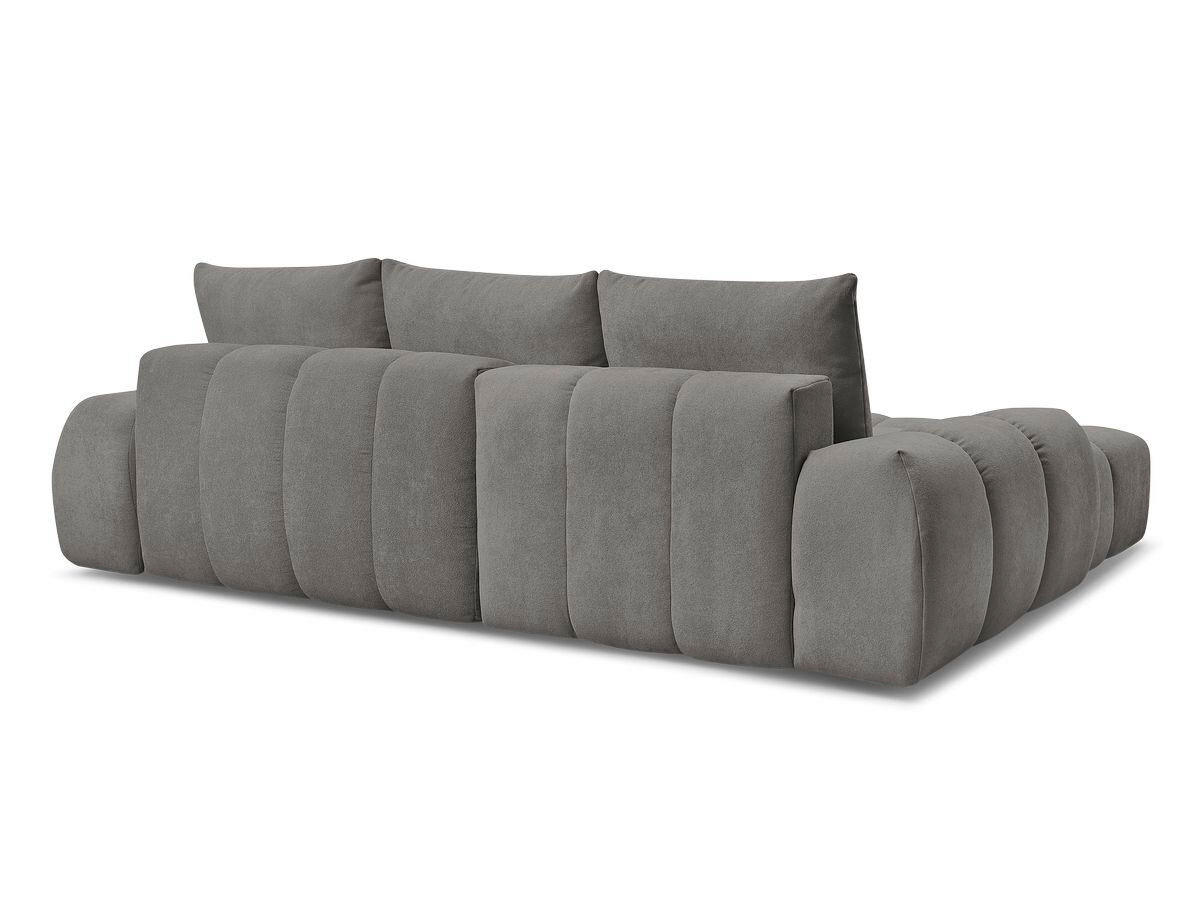 ECKSCHLAFSOFA EVEREST  mit Rücken echt, Armteil links, Armteil rechts Struktur Dunkelgrau  - Dunkelgrau/Schwarz, MODERN, Kunststoff/Textil (180/318cm) - Livetastic