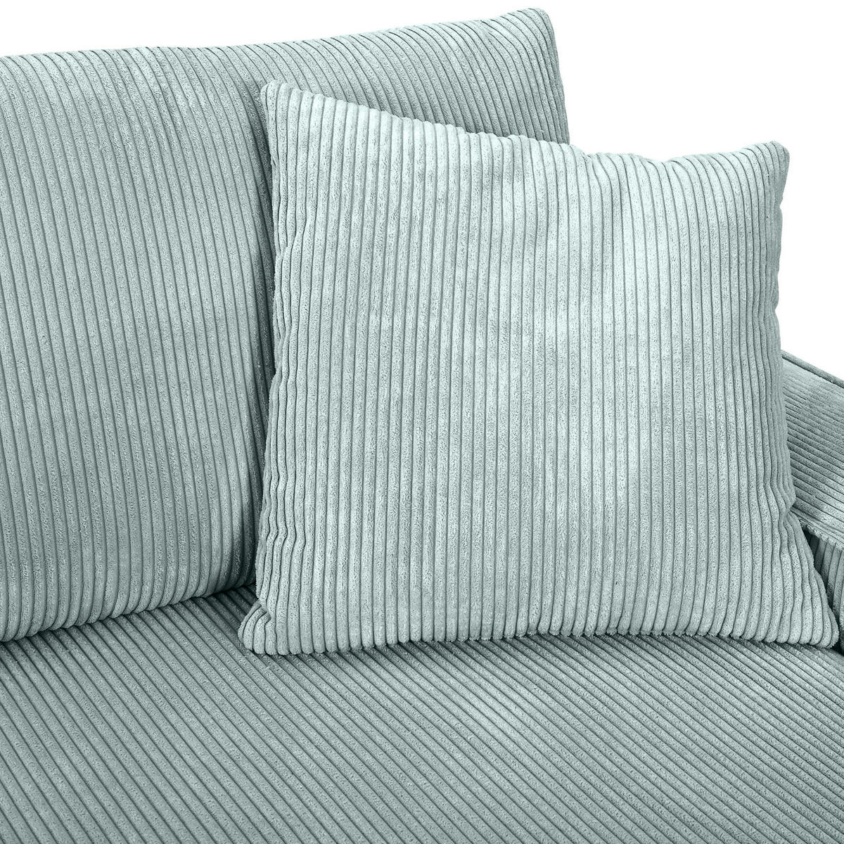 HÖRNSOFFA i manchester mintgrön  - mintgrön/svart, Klassisk, textil/plast (250/153cm) - MID.YOU