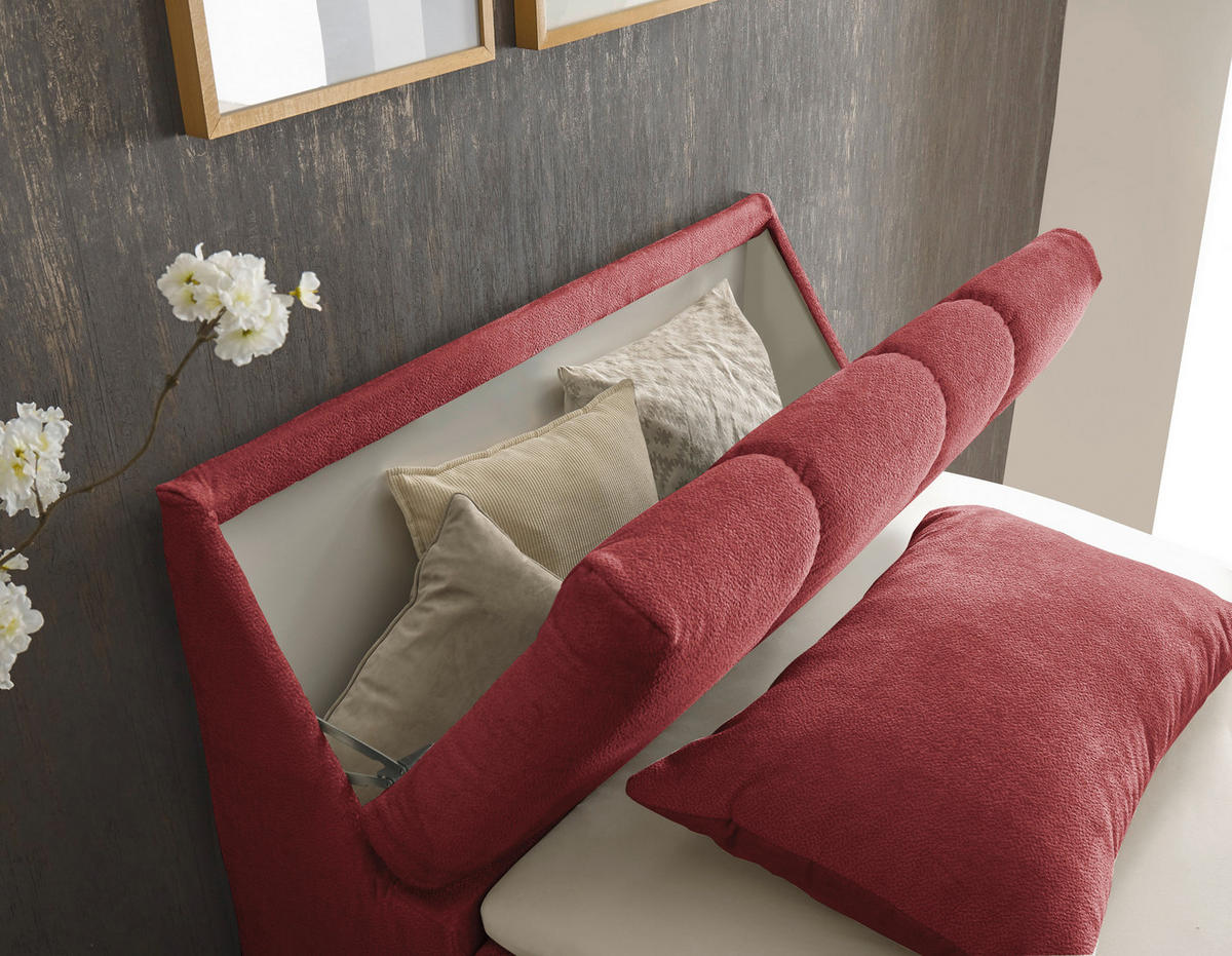 BOXBETT 120/200 cm  in Rot  - Rot/Schwarz, Modern, Holzwerkstoff/Kunststoff (120/200cm) - MID.YOU