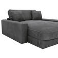 XXL-SESSEL Cord Dunkelgrau    - Dunkelgrau/Schwarz, MODERN, Kunststoff/Textil (160/87/190cm) - Carryhome