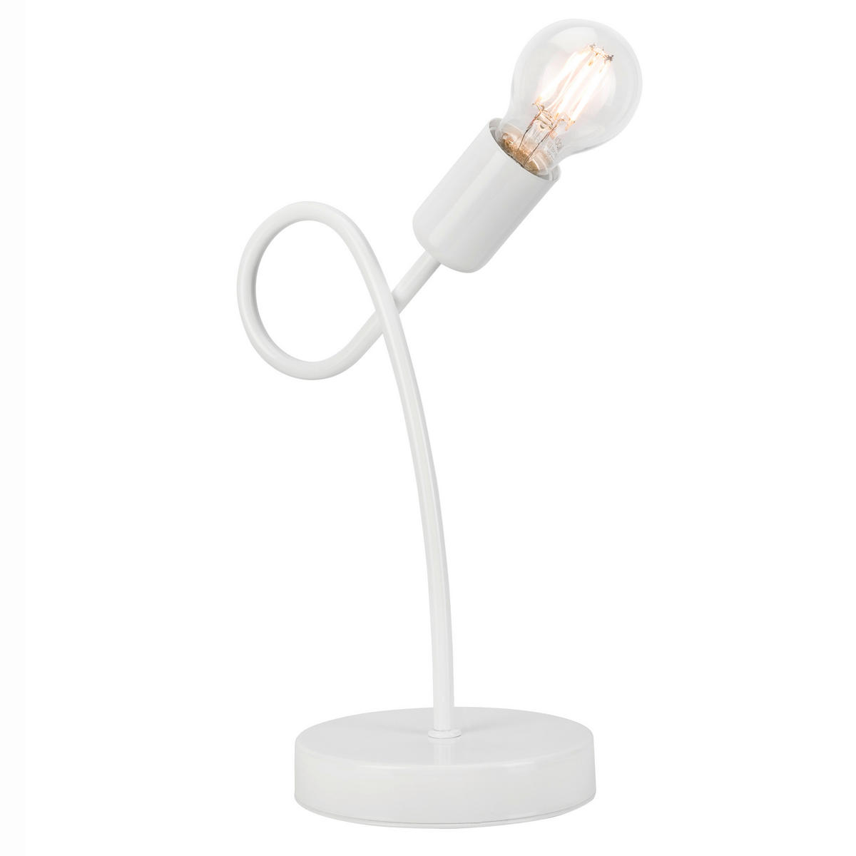 SCHREIBTISCHLEUCHTE CAMILLA 32/19 cm   - Weiß Hochglanz, KONVENTIONELL (32/19cm)