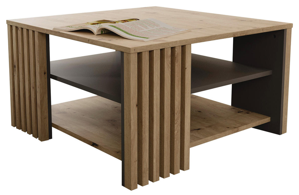 COUCHTISCH in Holzwerkstoff  - Eiche Artisan/Grau, MODERN, Holzwerkstoff (80/45/80cm) - Carryhome