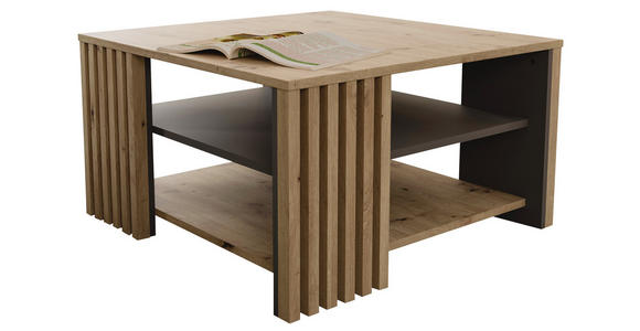 COUCHTISCH in Holzwerkstoff - Eiche Artisan/Grau, MODERN, Holzwerkstoff (80/45/80cm) - Carryhome