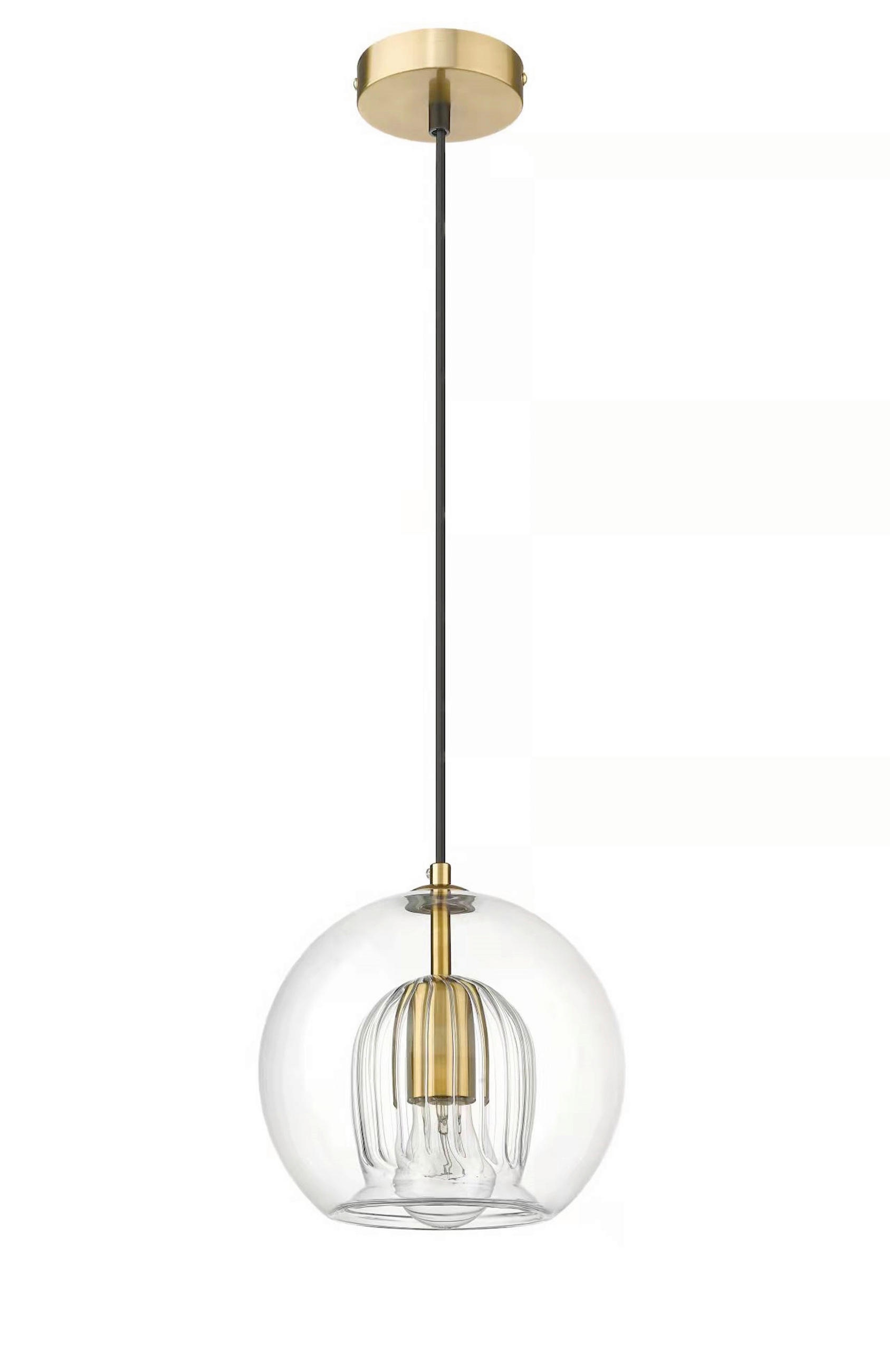 HÄNGELEUCHTE 20/119 cm  - Goldfarben, KONVENTIONELL, Glas (20/119cm)