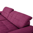 ECKSOFA  in Webstoff Lila  180/265 cm  - Lila/Schwarz, Design, Textil/Metall (180/265cm) - Carryhome