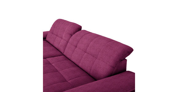 ECKSOFA  in Webstoff Lila  180/265 cm  - Lila/Schwarz, Design, Textil/Metall (180/265cm) - Carryhome
