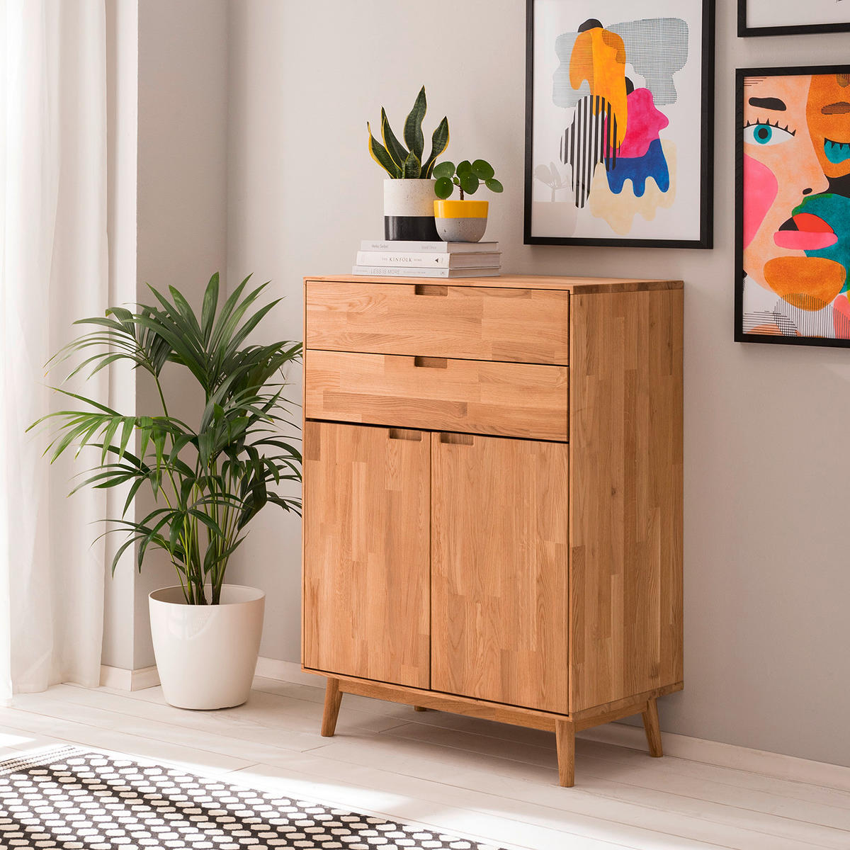 HIGHBOARD Wildeiche  80/115,1/40 cm  - Wildeiche, Natur, Holz (80/115,1/40cm) - home24