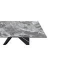 ESSTISCH in Metall, Glas, Keramik 200/76/95 cm  - Schwarz/Grau, Design, Glas/Keramik (200/76/95cm) - Novel