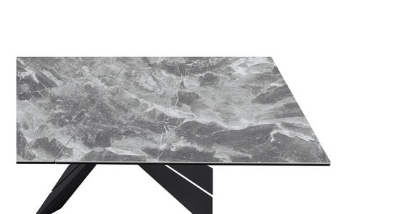 ESSTISCH in Metall, Glas, Keramik 200/76/95 cm - Schwarz/Grau, Design, Glas/Keramik (200/76/95cm) - Novel