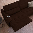ECKSOFA in Echtleder Braun  313/165 cm  - Schwarz/Braun, Design, Leder/Metall (313/165cm) - Emilio Belluti