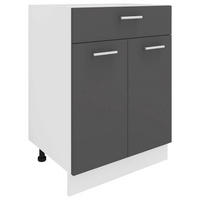KÜCHENUNTERSCHRANK 60/82/46 cm  in Anthrazit, Weiss  - Weiss/Anthrazit, Konventionell, Holzwerkstoff/Metall (60/82/46cm) - MID.YOU