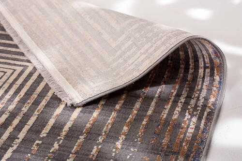 WEBTEPPICH 160/230 cm Mirano Creme, Dunkelgrau  - Dunkelgrau/Creme, Design, Textil (160/230cm) - Novel