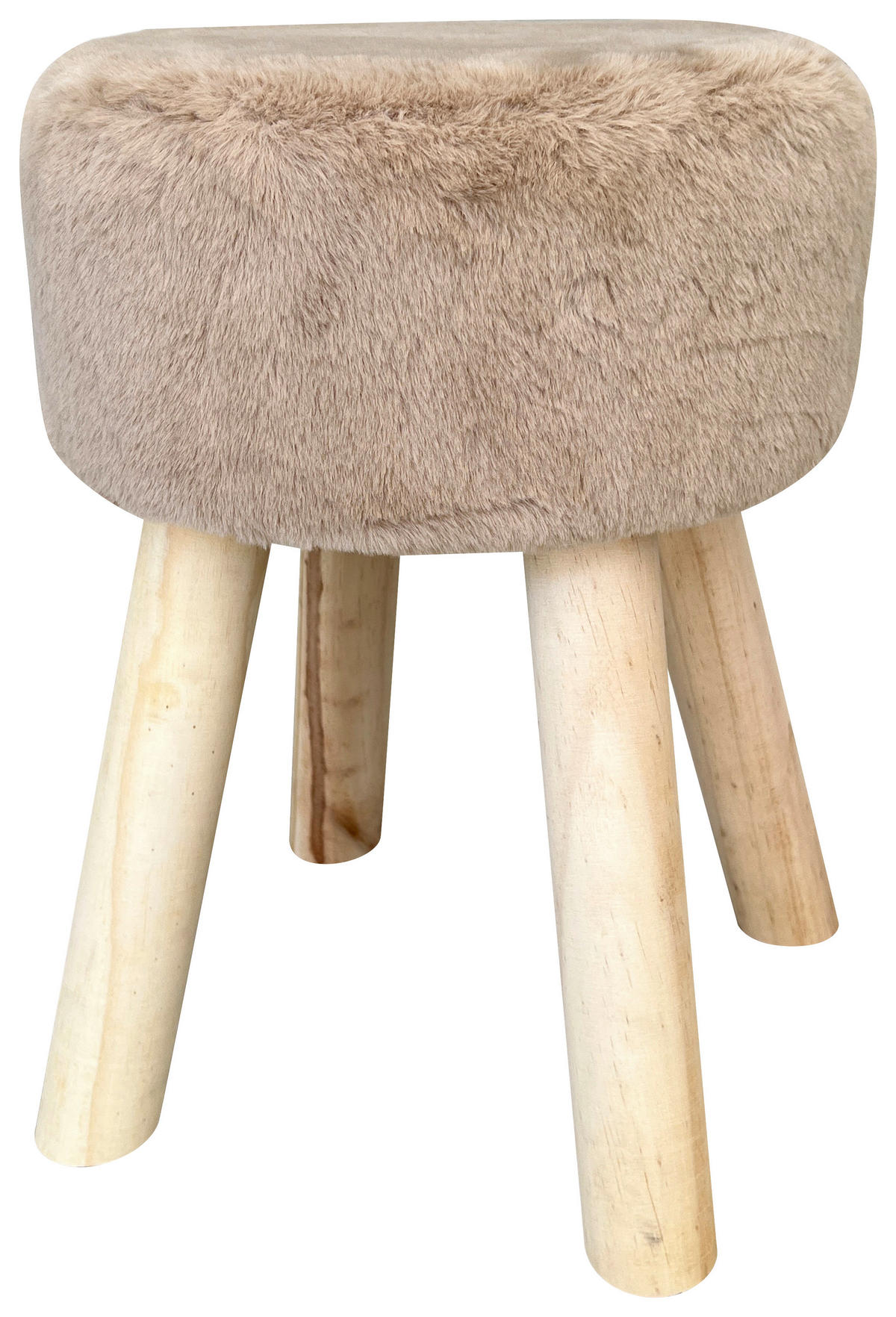 TABURETKA, drevo, textil, kompozitné drevo, 28/38 cm - prírodná farba/béžová, Basics, drevo/kompozitné drevo (28/38cm) - Ambia Home