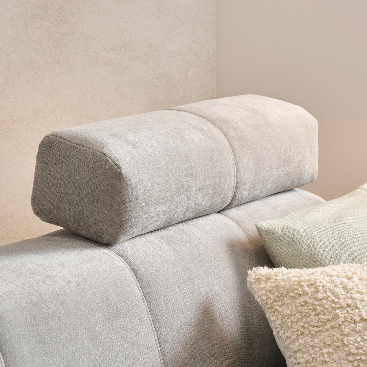 ECKSOFA in Chenille Grau  - Schwarz/Grau, Design, Textil/Metall (167/311cm) - Xora