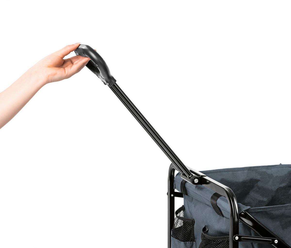 SKLÁDACÍ DĚTSKÝ VOZÍK - šedá, Basics, kov/plast (75/49,5/91cm)
