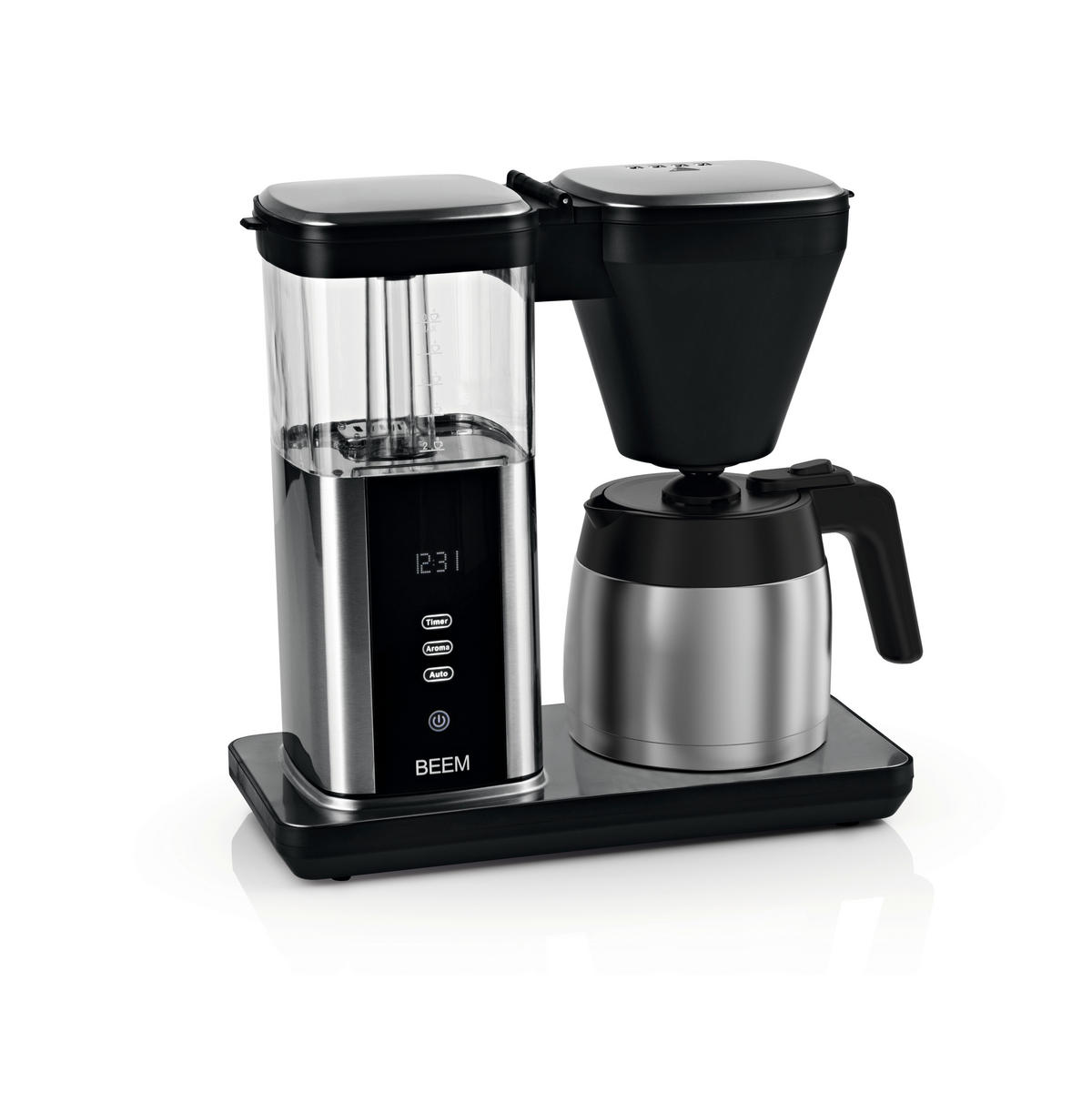 FILTERKAFFEEMASCHINE  - Edelstahlfarben/Schwarz, Trend, Kunststoff/Metall (40/21/40cm) - Beem