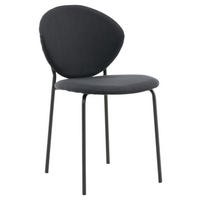 STUHL-SET 2 Stück  in Stahl  - Schwarz, Design, Kunststoff/Textil (46/80/62cm) - Livetastic