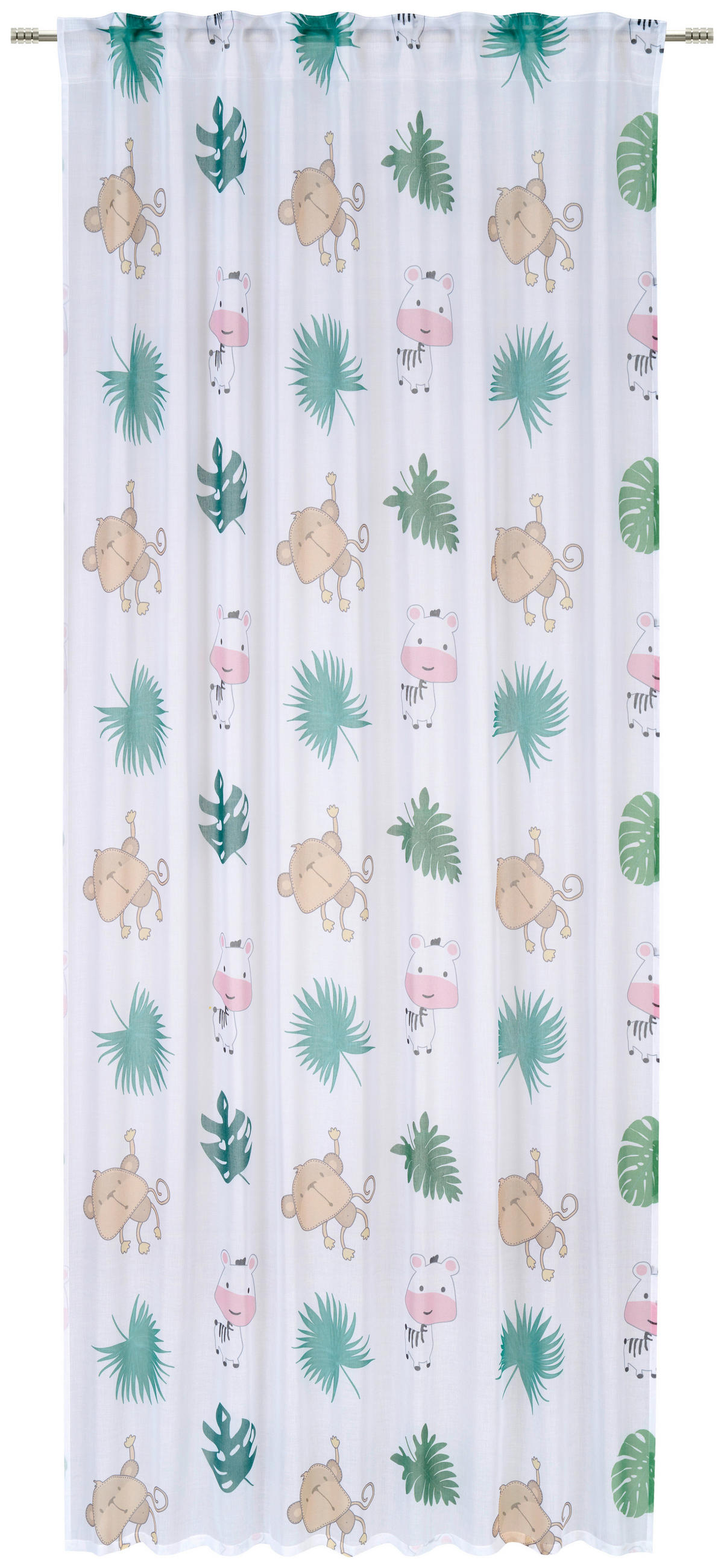 DĚTSKÝ ZÁVĚS, průhledné, 140/245 cm - bílá/vícebarevná, Konvenční, textil (140/245cm) - Ben'n'jen