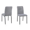 STUHL-SET 2 Stück  in  - Hellgrau/Schwarz, Design, Textil/Metall (44,5/87/55,5cm) - Livetastic