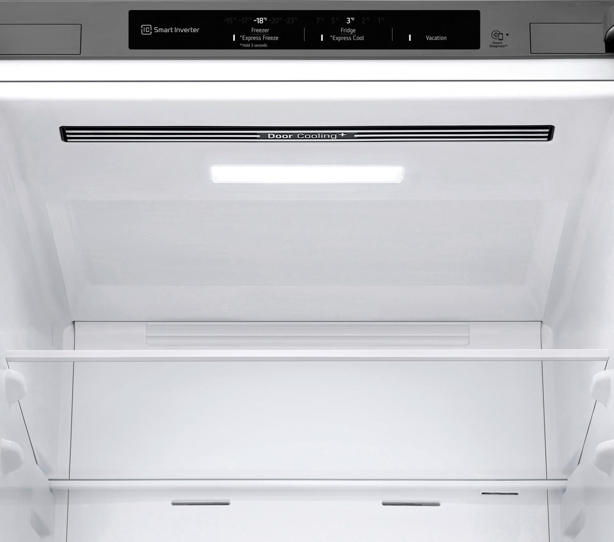 KÜHL-GEFRIER-KOMBINATION 59,5/186/68,2 cm GBV3100DPY  - Silberfarben, Trend, Glas/Kunststoff (59,5/186/68,2cm) - LG