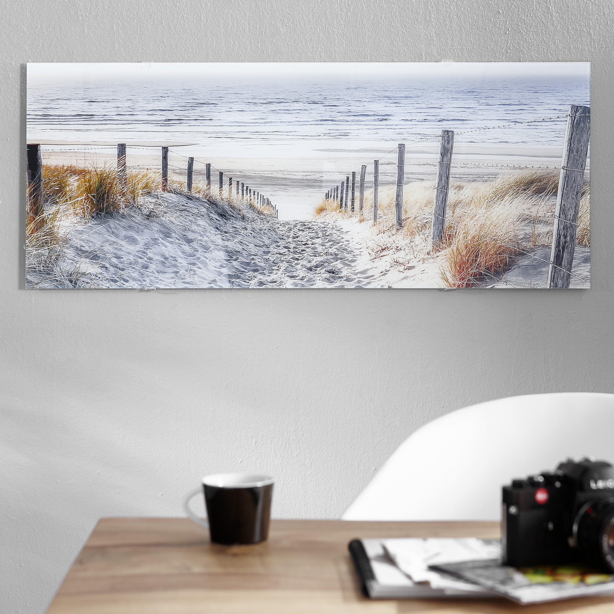 Monee Glasbild Mehrfarbig 125x50 cm