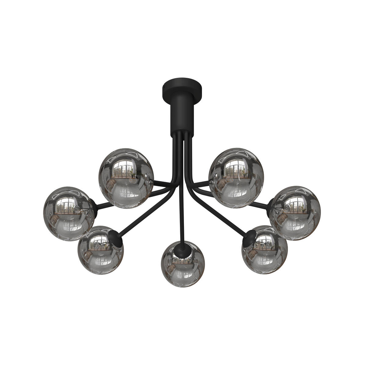 TAKLAMPA Widnes 65/40 cm  - mörkgrå, Design, metall/glas (65/40cm) - Novel