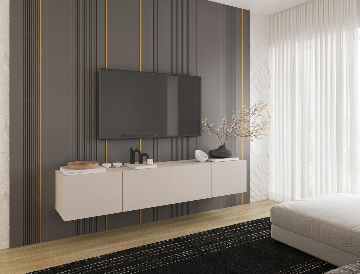 LOWBOARD  in 200/36,7/42 cm  - Kaschmir, Design, Holzwerkstoff (200/36,7/42cm) - Hom`in