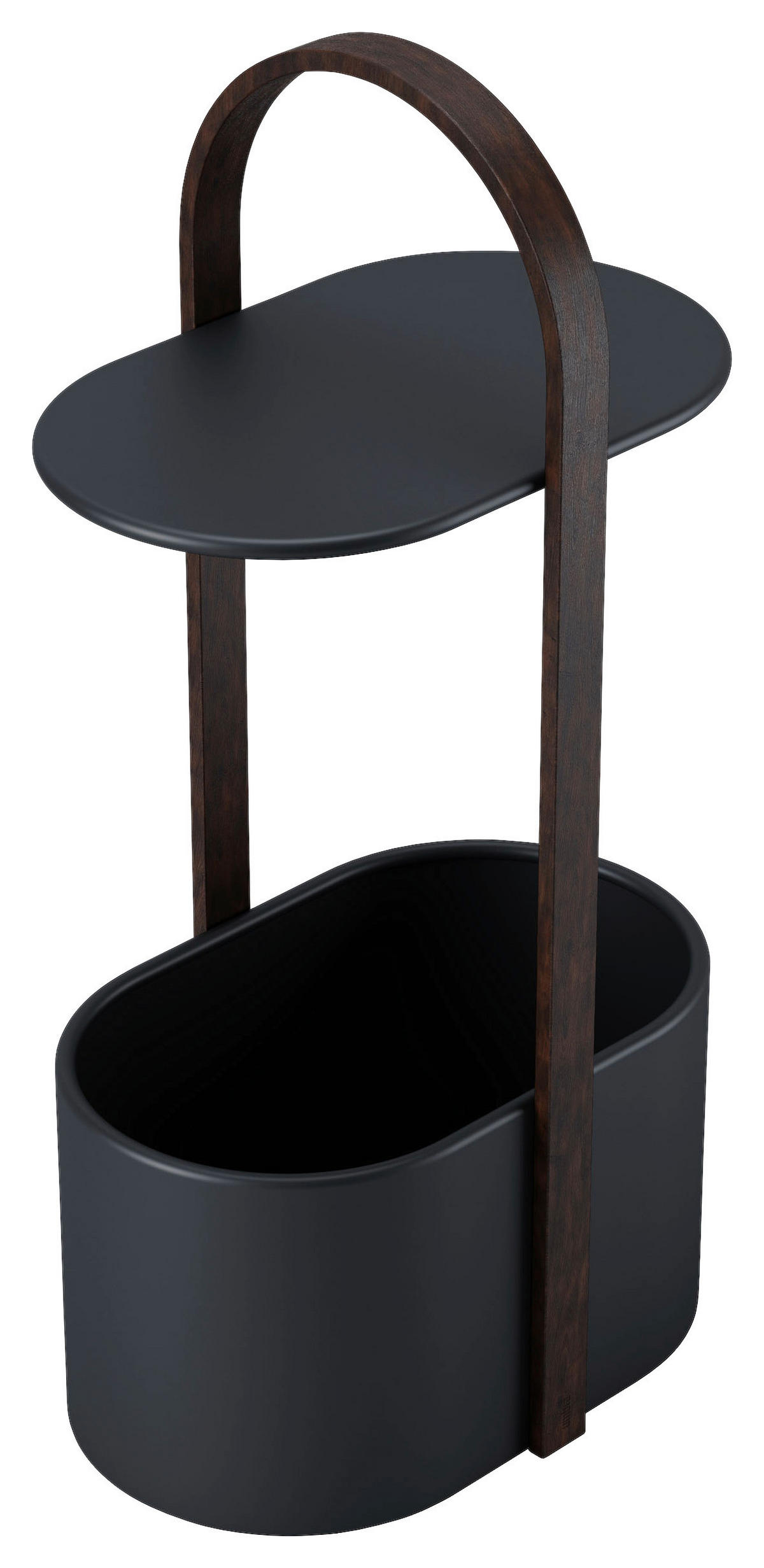 BEISTELLTISCH in Holz, Metall  - Walnussfarben/Schwarz, Design, Holz/Metall (24,1/68,9/35,3cm) - Umbra